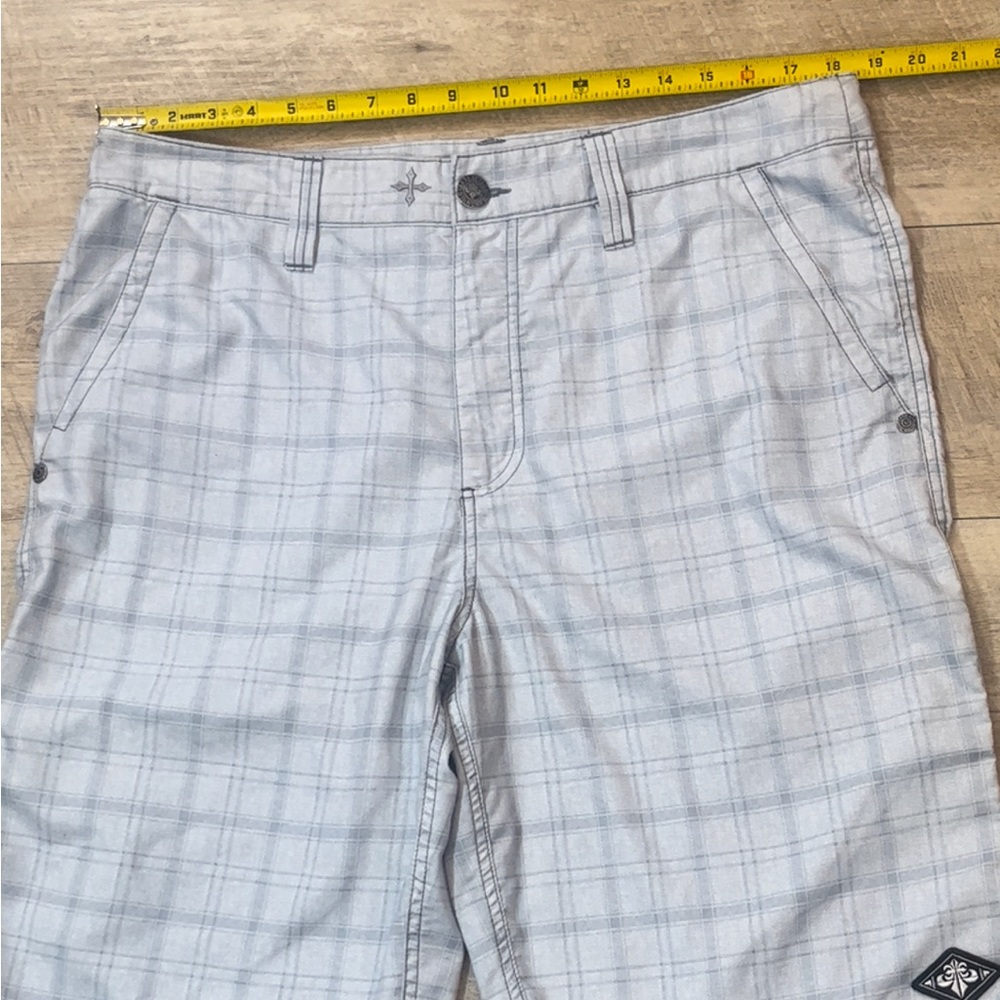 Affliction Men’s Anderson Plaid Walkshorts Size 36 - Picture 7 of 9